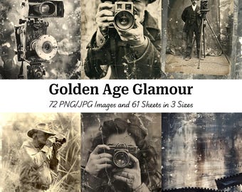 1930s Vintage Fotografie Bildern: Goldenes Zeitalter Glamour (Digitaler Download)