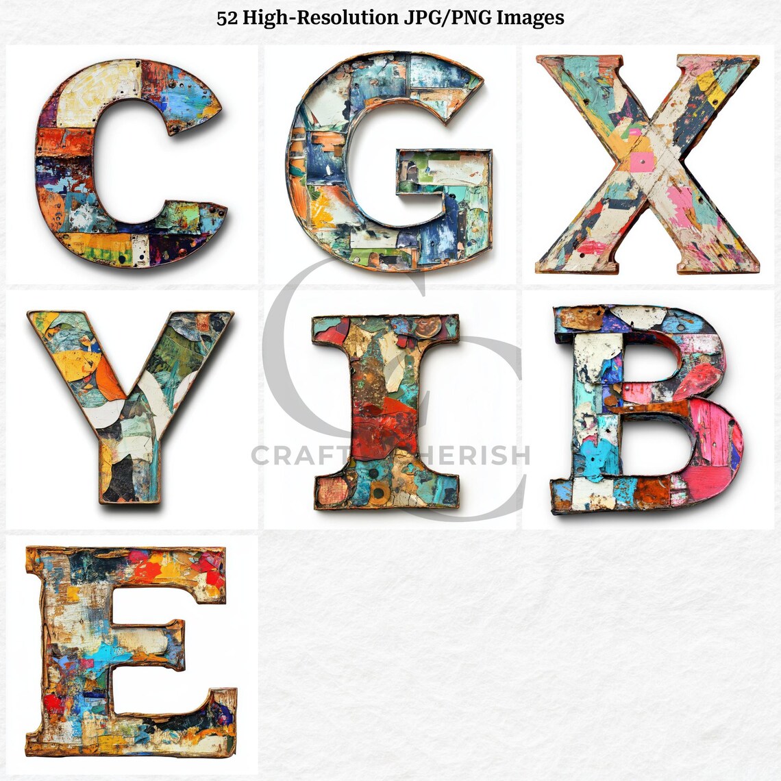 Mixed Media Alphabet Images: Collage Style A-Z (digital Download) - Etsy