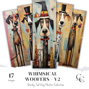 Quirky Dog Bookmark Printables: Whimsical Paper Craft (Digital Download)