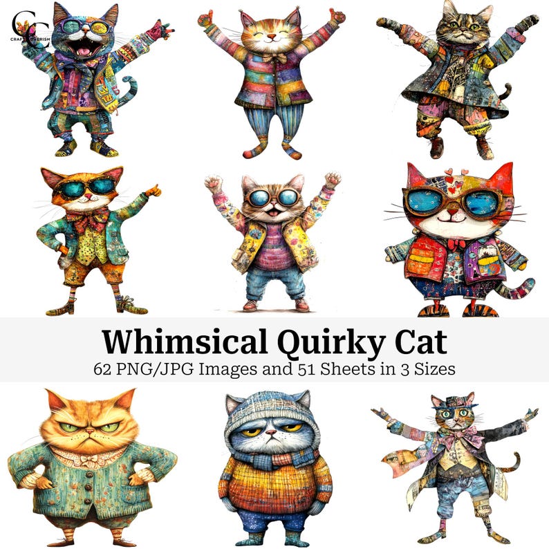 Whimsical Quirky Cat