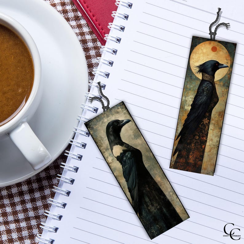 Raven Lady Bookmarks: Crow Woman Images for Junk Journals (digital ...