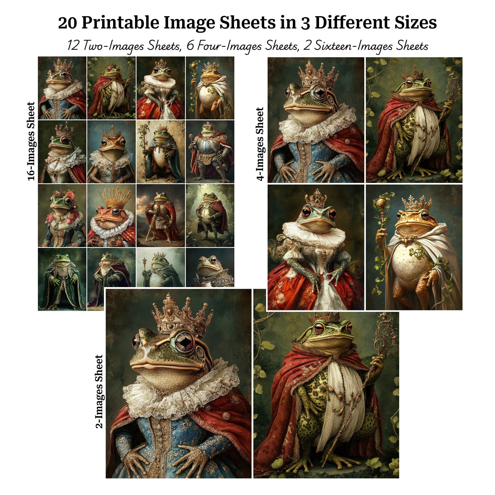 Royal Toads Digital Images: Fairy Tale Scrapbooking (digital Download ...