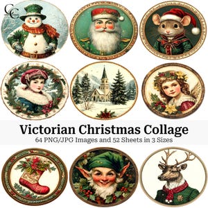Vintage Christmas Collage: Ephemera for Junk Journals (Digital Download)
