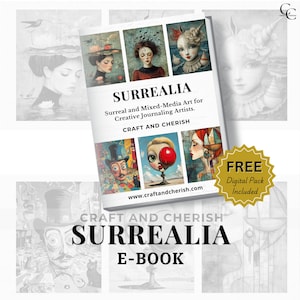 Surrealia E-Book, Surreal Mixed-Media Art for Junk Journaling and Scrapbooking, Surreal Art Collection, Collage Pack, Digital Download