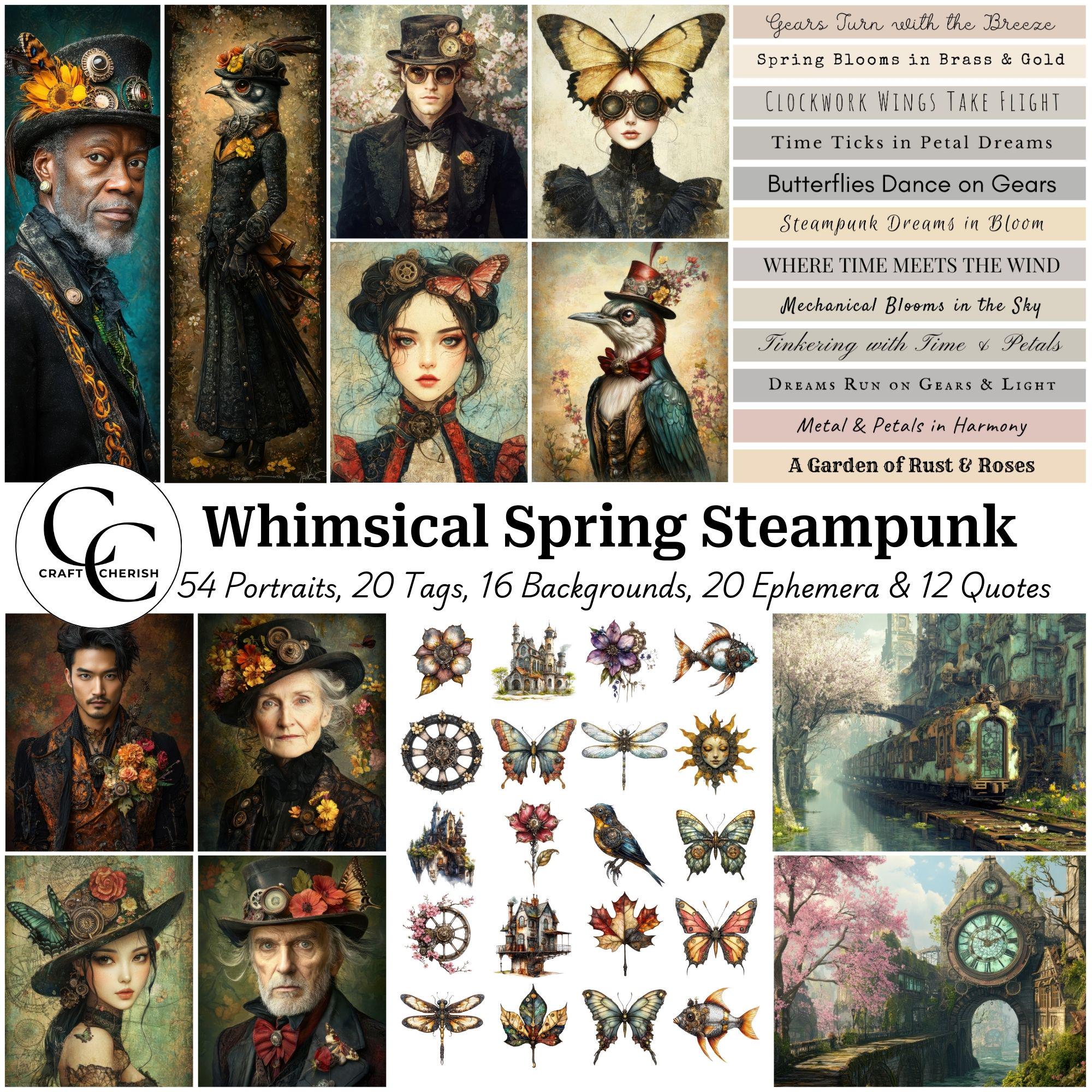 110 Spring Steampunk Digital Art Images: Portraits, Tags, Backgrounds ...