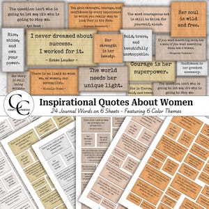 Citazioni motivazionali sulle donne, citazioni stampabili sulle donne Tag, frasi sulle donne, diari spazzatura, album, alta qualità, download digitale