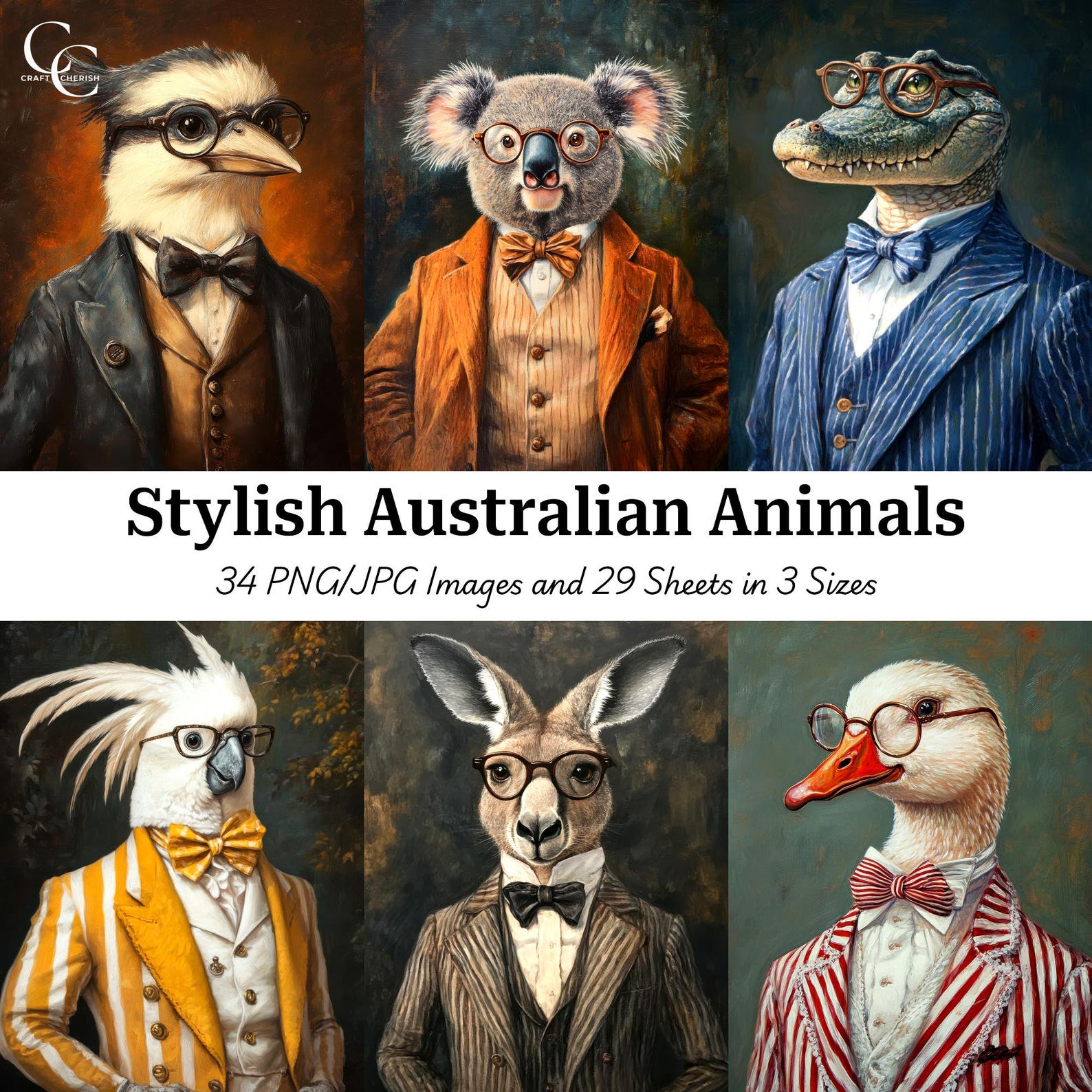 Australian Animals in Suite Art