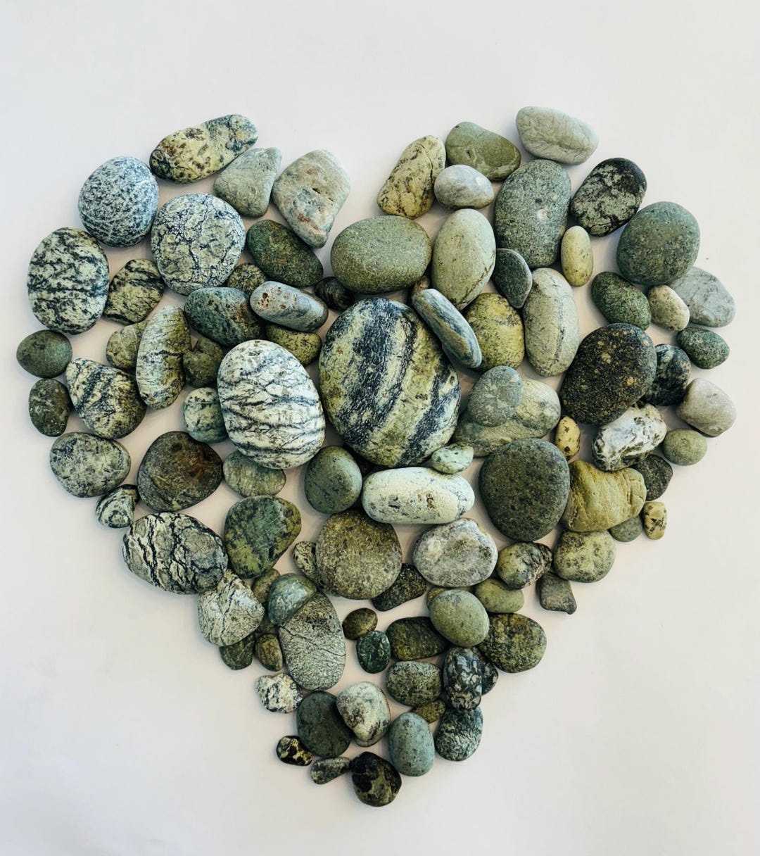 Beach Rocks and Green Sea Stones, Genuine Ocean Gemstones for Home ...