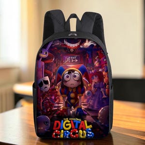Mochila escolar de gran capacidad para estudiantes, útiles escolares, la increíble mochila con estampado de dibujos animados de circo de Digitals, mochila con estampado de anime, regalos