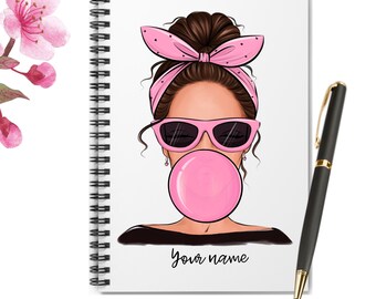 Custom Spiral Notebook, Personalized Notebook For Women, Custom Journal For Women, Gift For Her, Writing Journal, Office School Supplies