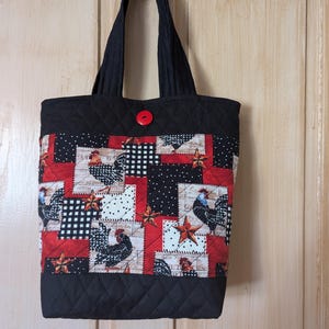 Quilted tote ,quilted purse, country theme, travel bag,bookbag