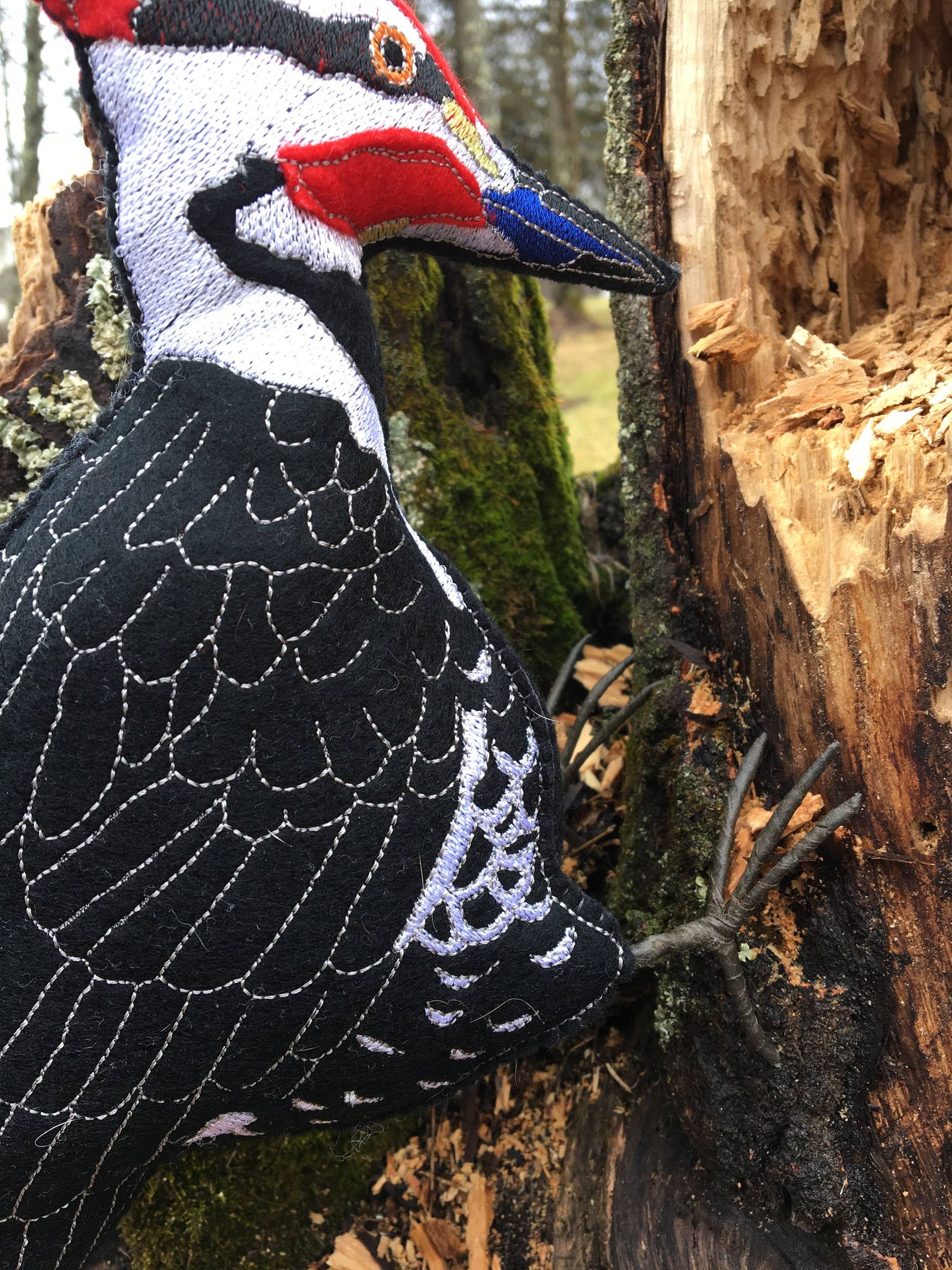 Felt Pileated Woodpecker Felt Woodpecker Woodpecker | Etsy