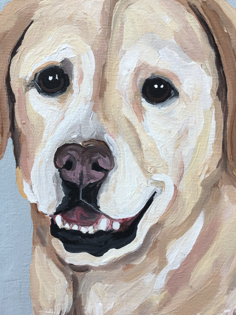 Custom Dog Portrait, 8 x 8 Custom Dog Portrait, Custom Pet Portrait, Custom Dog Painting Bild 8