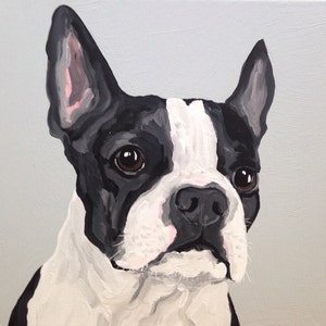 Custom Dog Portrait, 8 x 8 Custom Dog Portrait, Custom Pet Portrait, Custom Dog Painting Bild 1