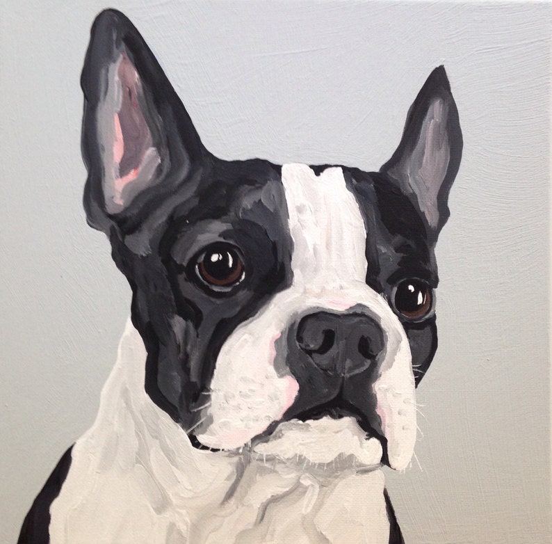 Custom Dog Portrait, 8 x 8 Custom Dog Portrait, Custom Pet Portrait, Custom Dog Painting Bild 1