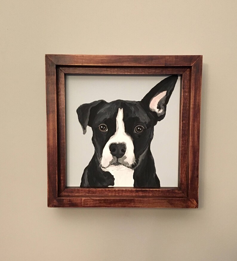 Custom Dog Portrait 12 X 12 Custom Dog Portrait Custom Dog Etsy