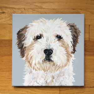 Custom Dog Portrait, 8 x 8 Custom Dog Portrait, Custom Pet Portrait, Custom Dog Painting Bild 7