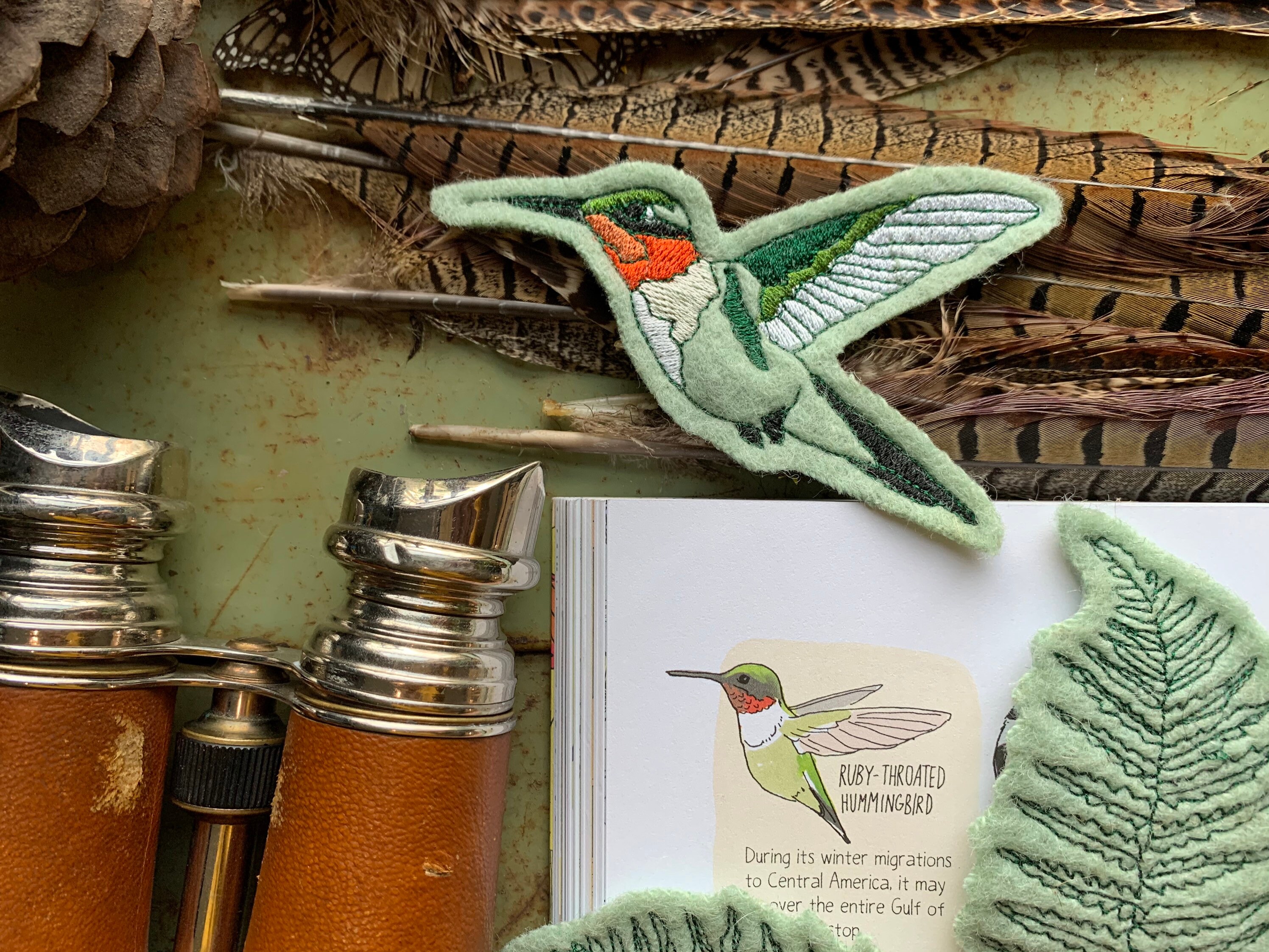 Embroidered Wool Hummingbird Patch Hummingbird Patch Bird - Etsy