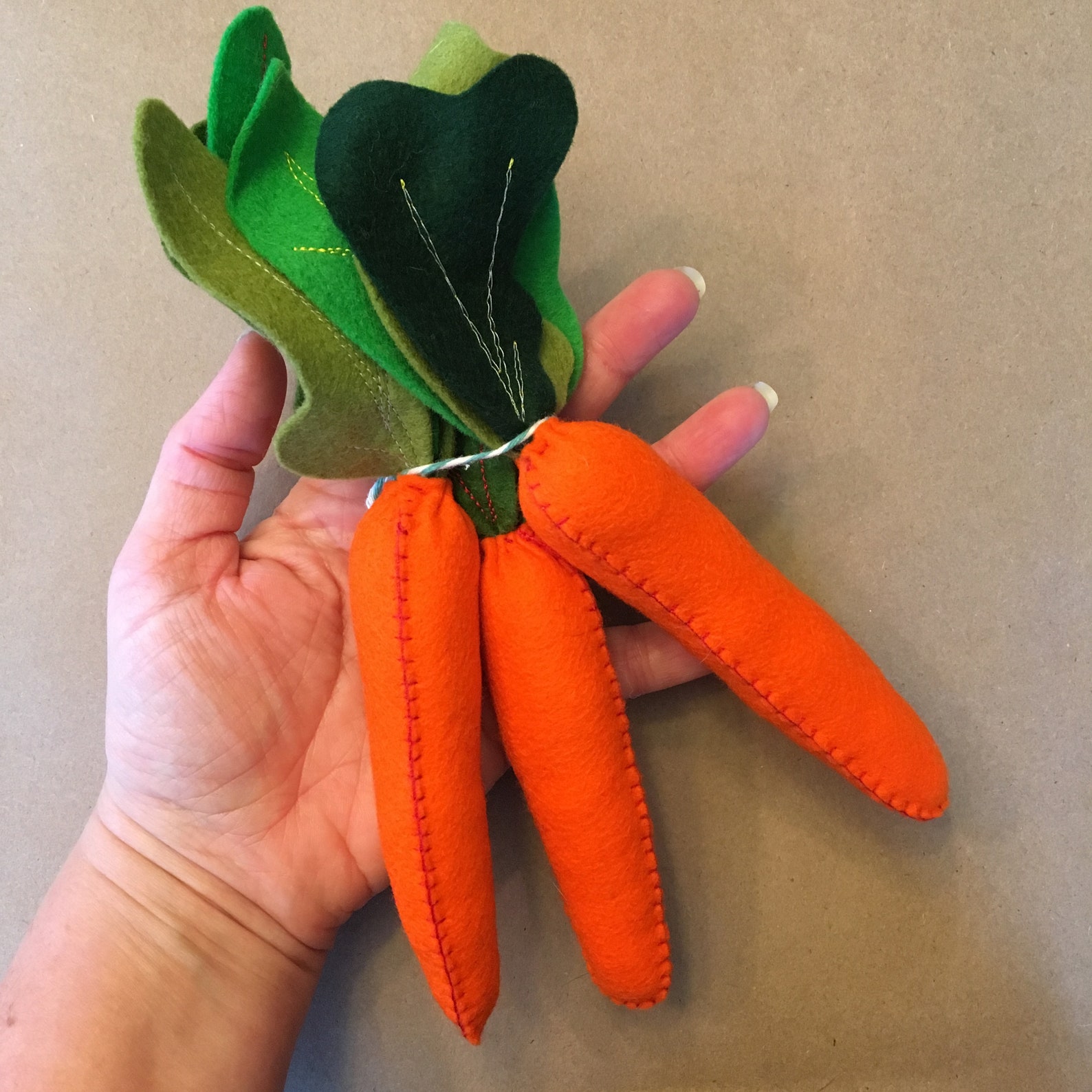 Felt Stuffed Carrots Bunch of 3 100 Wool Felt Stuffed Etsy