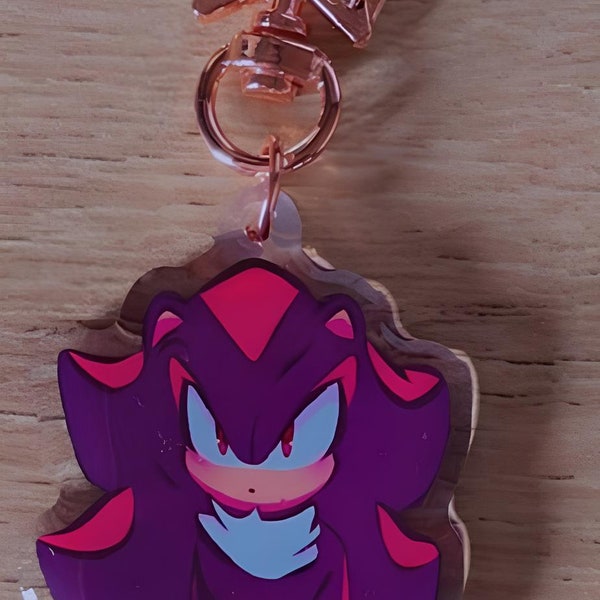 Shadow Key Ring Shadow the Hedgehog Ring - Etsy