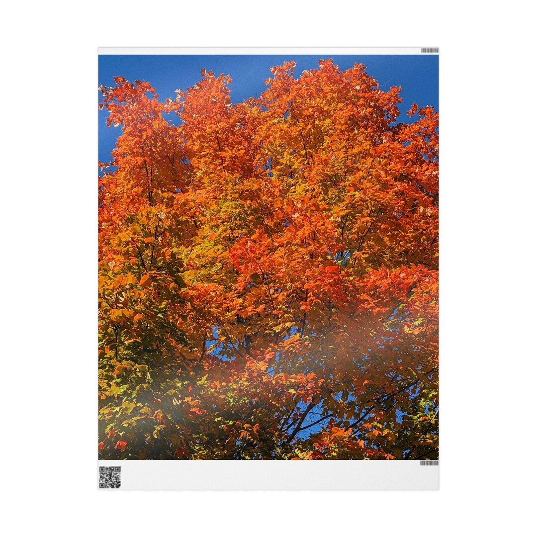 Wrapping Up Fall Fall Foliage Tree Wrapping Paper, Autumn Birthday Gift Wrap - Etsy