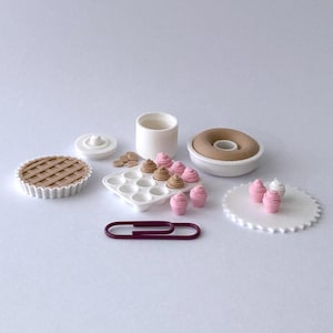 STL 1/12 Backgeschirr-Set für Puppenhaus – Miniaturmöbel, Dateien für den 3D-Druck