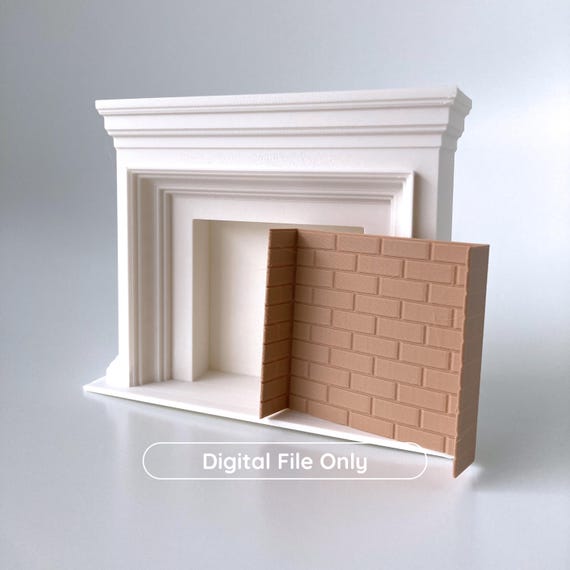 STL 1:12 Classic Fireplace - Dollhouse Miniature Living Room | 3D Digital Printable File