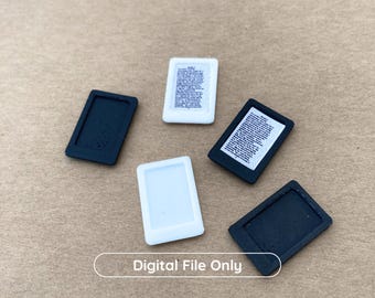 STL eBook Reader for 1/12 Dollhouse - Miniature Furniture, 3D Printing Files