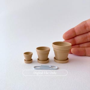 Macetas para casas de muñecas escala 1/12 - Muebles en miniatura, archivos STL para impresión 3D