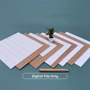 1/12ドールハウス用STL 9 3Dフロア - ミニチュア家具、3Dプリントファイル