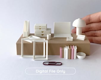 Miniature Medical Equipment Set (5 items): 1/12 Scale Doll Diorama (Digital STL Files)