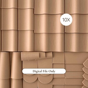 STL 1:12 Roof Tiles & Bricks for Dollhouse - 10pcs - Modeling – Miniature Roofing, 3D Printing STL Files