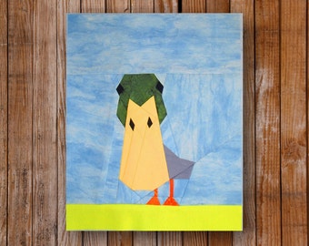 Peeping Duck 8 x 10 Quilt Block Pattern