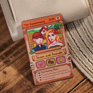 Aangepaste Stardew Valley-kaart - gepersonaliseerde cadeaus voor koppels - jubileumcadeau - cadeau voor hem haar - cadeau voor landbouw Gamer
