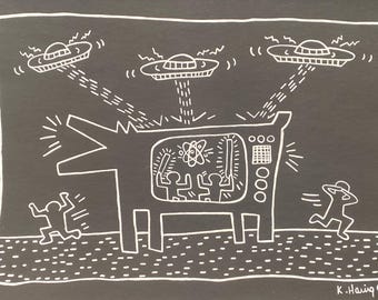 Keith Haring Técnica mixta sobre papel Pop Art