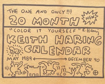 Keith Haring Mischtechnik auf Papier