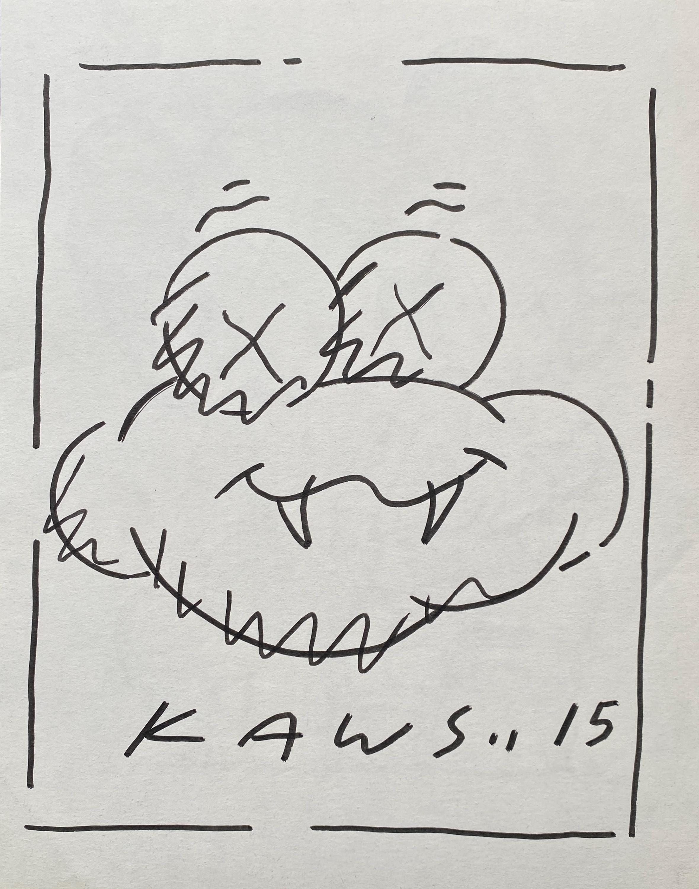 KAWS Drawing on Paper - Etsy