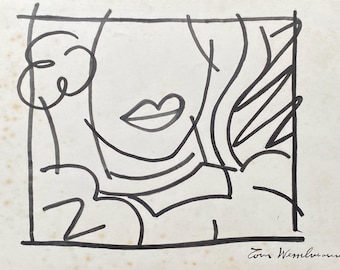 トム・ウェッセルマン展ポスター - 喫煙者ナンバー8 - 赤い唇 - 美術館