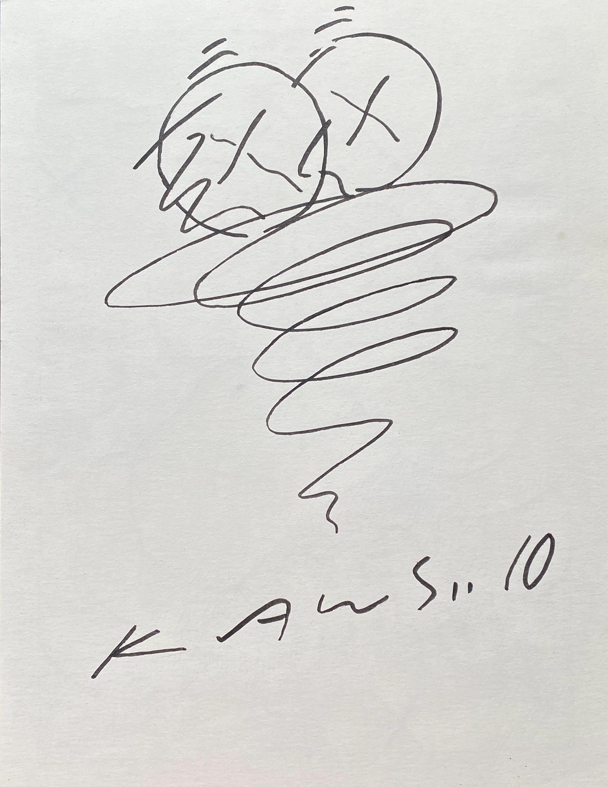 KAWS Drawing on Paper - Etsy