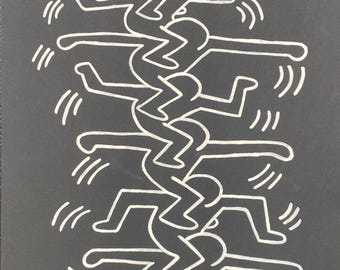 Keith Haring Mischtechnik auf Papier
