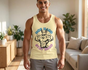 CURVED Hop Hard Stay Hard tank top | Black Rabbit