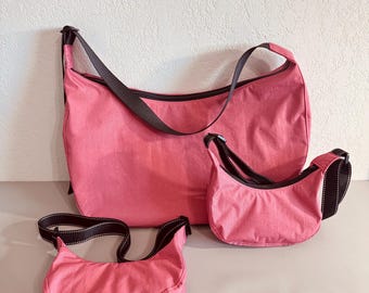 Handmade Water-Repellent Nylon Crescent / Dumpling / Banana Crossbody Bags