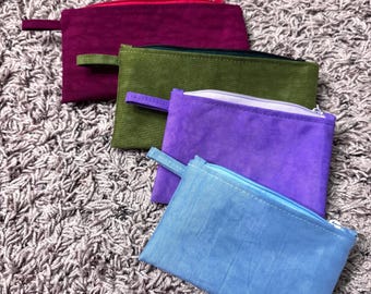 Handmade Water-Repellent Nylon Lanyard Pouch Set Solid Colored Set