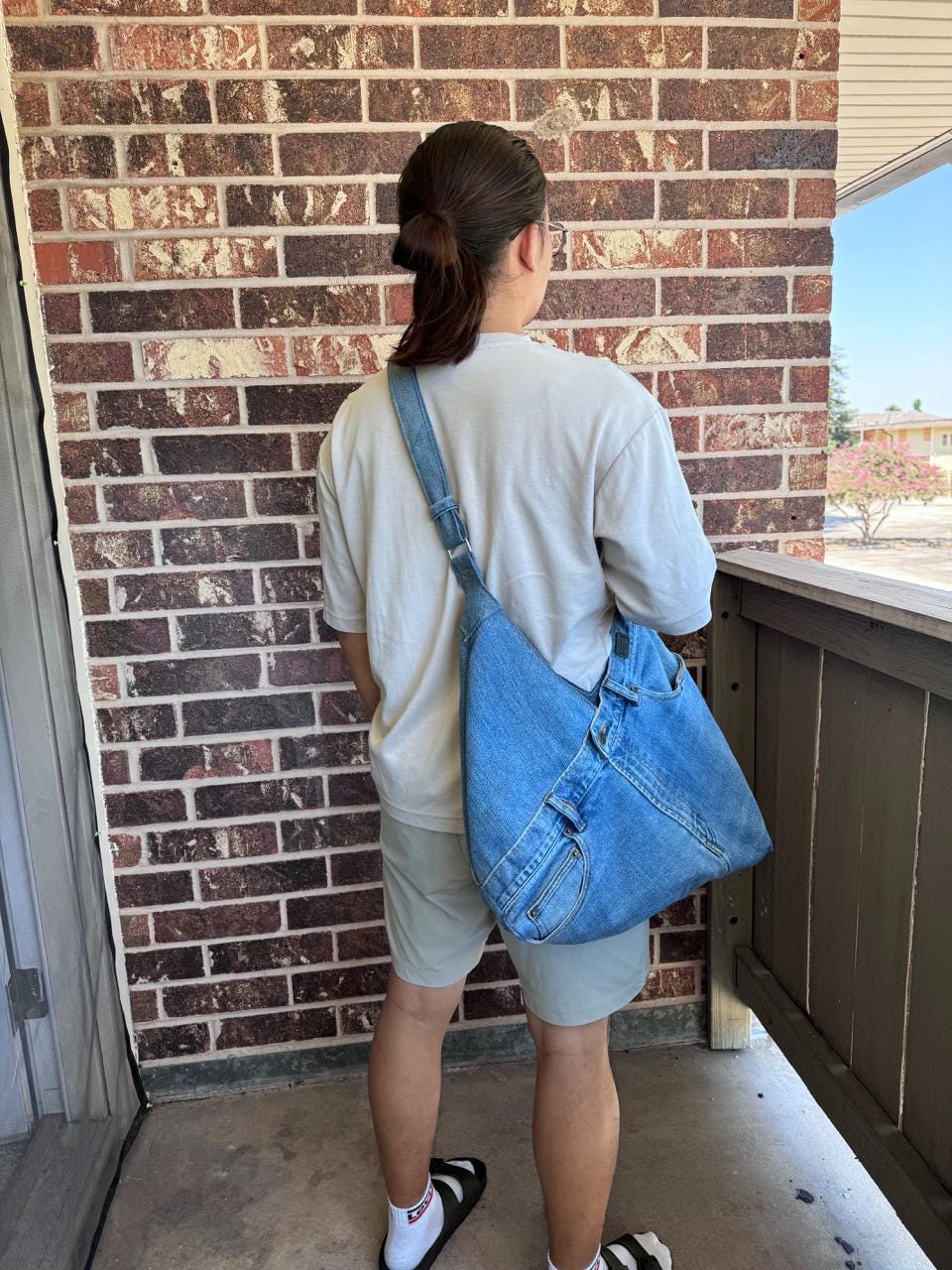 Handmade Unique Stylish Triangle Shoulder Bag Upcycled