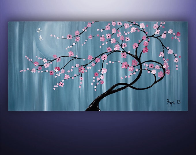 Abstract Painting Tree Painting Wall Art Wall Decor Canvas Etsy