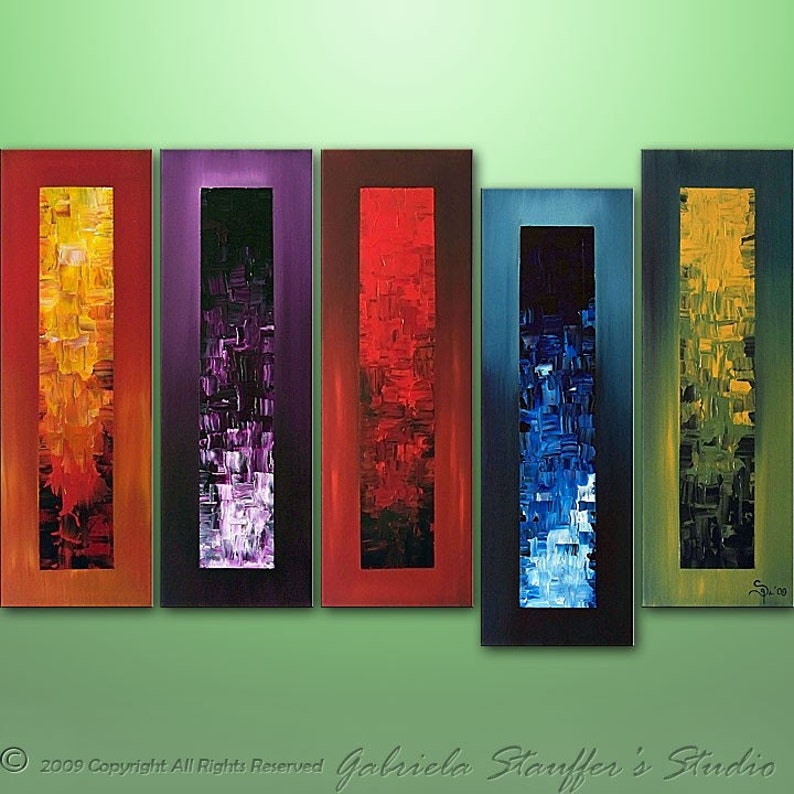 Palette Knife Painting Original Abstract Acrylic On Canvas Etsy Italia