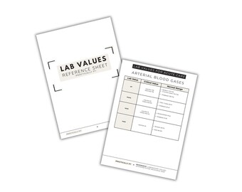 Laborwerte für Physiotherapie Nachschlage-Handbuch