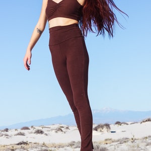 High Rise Leggings // Hemp & Organic Cotton w/lycra // Yoga // Dance // Eco Fashion image 6