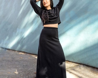 Fleece Maxi Skirt // Hemp & Organic Cotton // Eco-Fashion