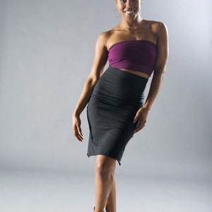 High Waist Skirt // Hemp Lycra Knit // Stretchy // Pencil Skirt // Eco Fashion